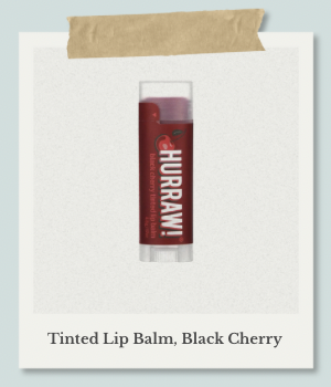 ブラックベリーのイラストが描かれたハーロウ！ティントリップバーム。