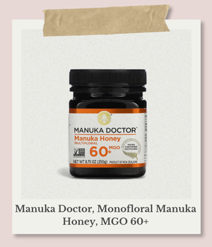 iHerbのManuka Doctorマヌカハニー商品誘導画像。風邪対策におすすめのMGO60+製品。