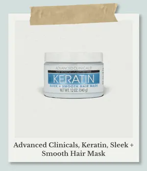 Advanced Clinicals, Keratin, Sleek + Smooth Hair Mask